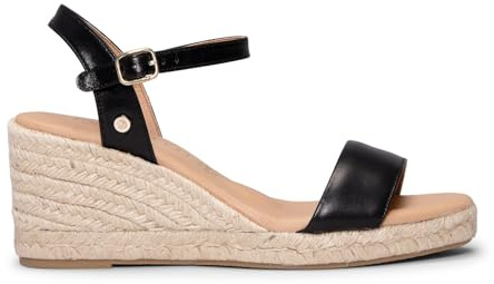 miMaO. Sandales style espadrilles à talon compensé. Fabriquées en Espagna