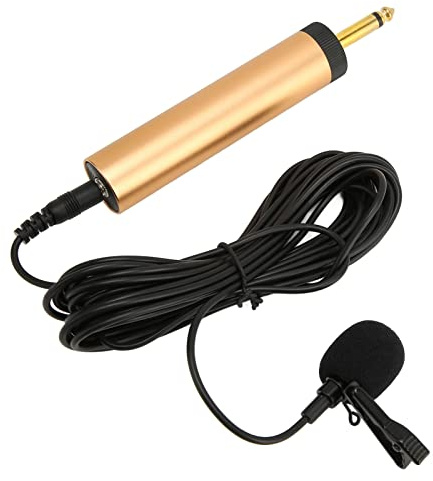 CHICIRIS Rundstrålande Trådbunden Klämma på Mikrofon för Presentationer 5M Kabel PVC och Aluminium