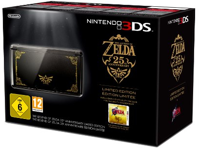 3DS Konsole schwarz + The Legend of Zelda: Ocarina of Time 3D