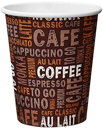 Gastro-behov-gutheil 50 pappersmuggar topp mugg för varma drycker kaffe to go 0,3 l mugg perfekt för kaffe latte machiato cappuccino choklad te grädde