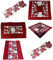 Westernlifestyle Tischläufer Tischdecke Mitteldecke Tischband Weihnachtsdecke gestickt Sterne Rot Silber grau (85 x 85 cm)