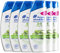 Head & Shoulders, Sensitive 2-in-1 Anti-Dandruff Shampoo and Conditioner, with Aloe Vera, 2-in-1 Formula, Pack of 6 x 270 ml