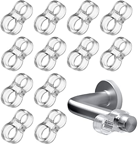 Qazuwa Dörrstopp Väggdörr Transparent PVC 12 Delar För Skydd Handtag Stötfångare Integritet Väggar (Överhängande)