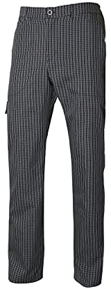 VELILLA köksbyxor, flera fickor, svart, rutig, XXL, unisex, vuxna