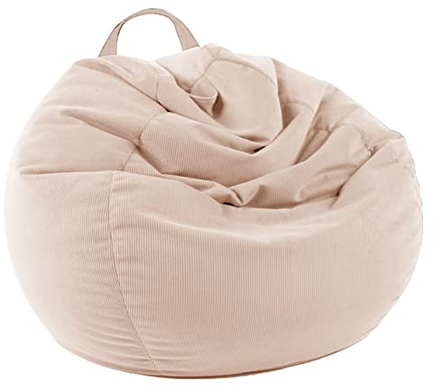 LPMOERA Stuffed Animal Storage Bean Bag Chair Cover (No Filler) For Kids and Adults.Pets Dogs/Cats Lazy Beds.Soft Premium Corduroy Stuffable Bean Bag For Organizing Children Plush Toys or Memory Foam