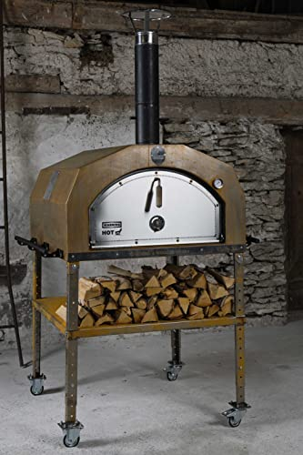 Holzofen, Pizza Ofen, Außenküche Ofen, Pizza Ofen, Holz Ofen, Außenofen, Außenseite (Corten Rost)