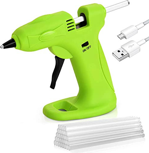 Pistola Colla a Caldo, Mini Pistola per Colla a Caldo con 30 Stick di Colla Perfetto per Fai da Te, Progetti e Riparazioni, Uso Domestico
