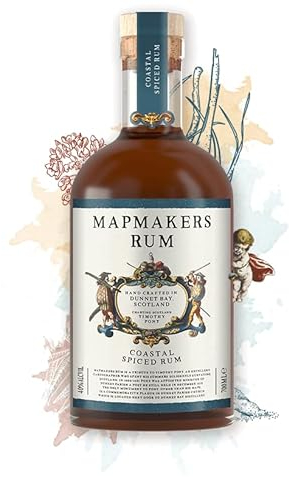 Mapmaker’s Coastal Spiced Rum, 70cl | 40% ABV | Rum Worth Finding | Handcrafted in Scotland