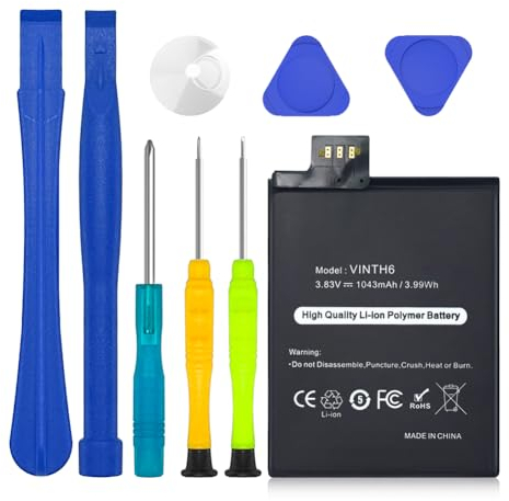 HUAENG Nouvelle Batterie de Remplacement A1574, Batterie de Remplacement Li-polymère améliorée 1043mAh pour iPod 7.1, Apple iPod Touch 6ème, Apple iPod Touch 6ème génération, 020-00425, A1641 Lecteur