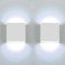 CHEVVY 2 Pezzi Applique LED Interni 7W Luce Bianco Fredda 6000K Quadrate Bianche Lampada da Parete Interno Classico