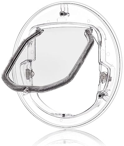 ciciglow Porta per Gatti con Chiusura a 4 Vie Porta per Piccoli Animali Domestici per Gatti e Cani di Piccola Taglia, Decorazione Trasparente per Finestre e Porte in Vetro, Riduzione del