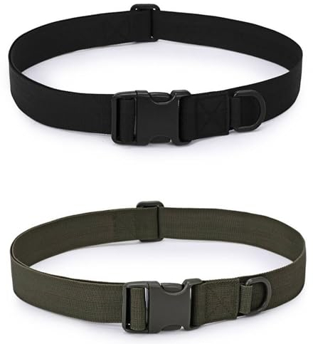 ZAHD 2 Stück Gürtel Kampfgürtel für Airsoft Outdoor Molle Gürtel Militär Taktischer Gürtel Nylon einstellbare Taktischer Verstellbar Security Belt Outdoor Bergsteigergürtel für Outdoor Aktivitäten