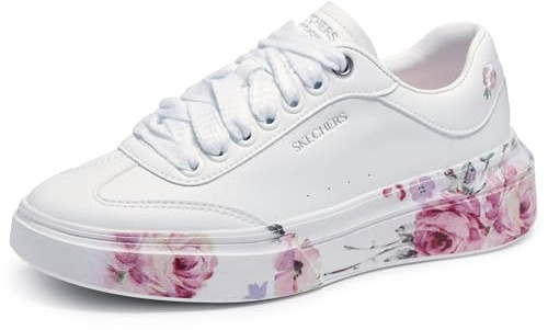 Skechers Court Classics Women's,Cordova Classic-Painted Flora,WHT,10 M US