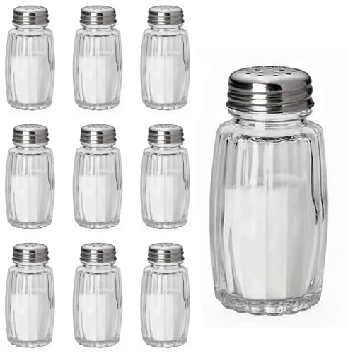 10pcs Salt and Pepper Shakers, Salt Pepper Shakers, Salt and Pepper Shakers Set, Small Glass Salt Shaker Bottle for Kitchen
