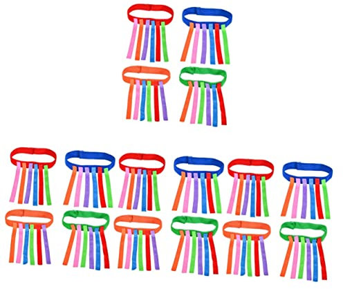 Vaguelly 16 STK Gürtel Spiele Fangschwanz-spielgürtel Weste Drinnen Ziehen Jagen Spiel Gürtel Kinderspielzeug Für Mädchen Schwanzspiel Gürtel Für Jungen Etikett Kleinkind Erwachsener