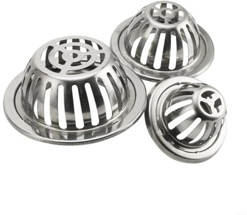 HomeVortex Filtro a rete in acciaio inox per grondaie, per grondaie, tubi di scarico, sistema di protezione anti-intasamento, per edilizia domestica, 3/4/5 pollici (quadrato 7,6 cm)