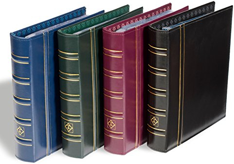 Leuchtturm 329644 Álbum para Monedas Optima Classic - Carpeta de Anillas para coleccionar y Personalizar Monedas - Azul