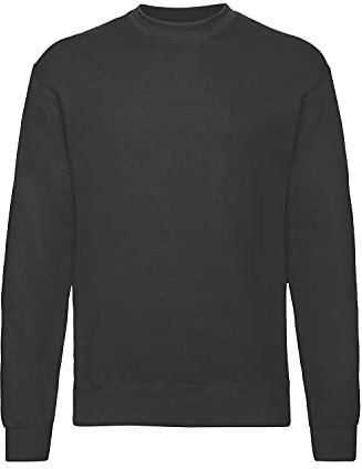 Fruit of the Loom Herren Sweatshirt, langärmelig, 62–202–0 M Schwarz