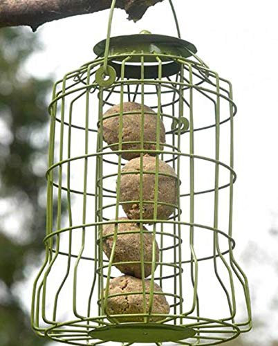 Garden Mile Large Squirrel Proof Bird Feeders Heavy Duty Fat Ball Feeders Hanging Weatherproof Metal Bird Feeders Hanging Squirrel Proof All Season Perfect For Garden Patio Outdoors