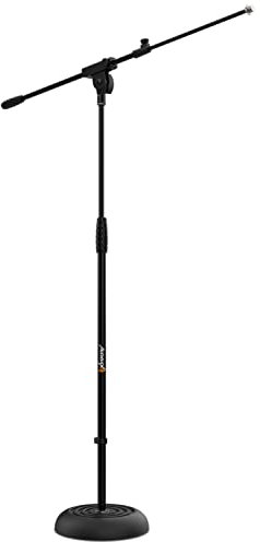 Audibax Base 10 Soporte Micrófono Suelo Jirafa Ajustable con Base Redonda