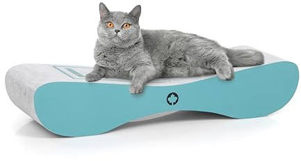 CanadianCat Company | Kratzbrett/Kratzpappe für Katzen - Satellite 2.0 Kratzbrett - Love - Türkis