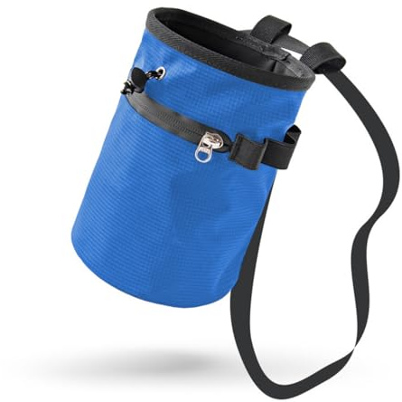 1 bolsa de tiza para escalada en roca, bolsa de magnesia con cordón y cinturón ajustable para escalada, gimnasia, levantamiento de pesas