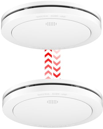 CPVAN Détecteur de Fumée Interconnecté (Pré-connecté), 10 Ans de Batterie, Certifié TÜV Alarme Incendie Detecteurs Fumee, EN14604 & CE Certifié, 2 Pièces