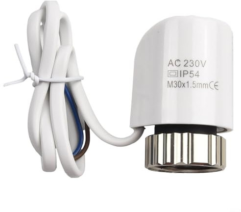 AC230V M30*1.5mm Electric Actuator For Floor Heating Radiator Valve, Radiator Valve Replacement Head For Floor Heating TRV Thermostatic Radiator Valve(Normally Open)