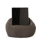 Crescent Textile iPad, eReader & Book Mini Bean Bag Cushion Holder for All Devices & Any Angle on Any Surface Soft Pillow Lap Stand, Handy Side Pocket Portable Bean Bag (Charcoal)