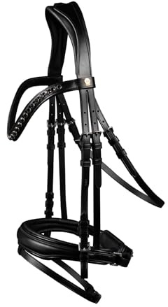WALDHAUSEN S-Line Trensenzaum Blackshine, svart, VB
