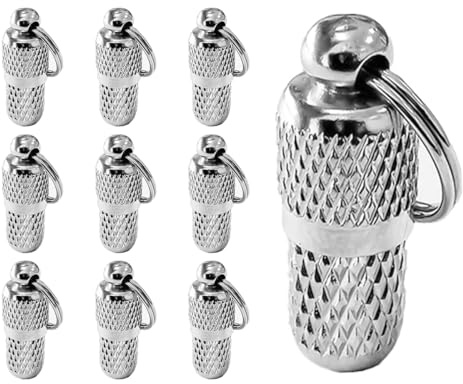 Laroal 10 Pezzi Pet ID Tag Pet ID Tag Barrel Tube Dog Name Tag per Collare di Cane Gatto