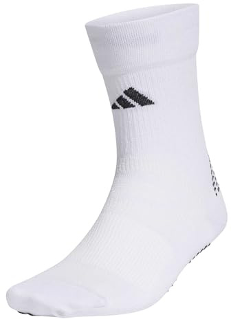 adidas Unisex Football GRIP Printed Crew Performance Socks Light, white/white/black, 42-45