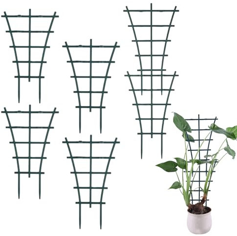 LUMOOM 6 piante da interni, supporto impilabile, traliccio per piante rampicanti, griglia per piante, supporto riutilizzabile per piante rampicanti