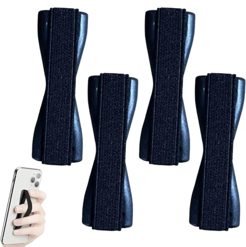 LACHT 4 Soportes De Agarre para Correa De Teléfono, Correa De Dedo para Teléfono, Delgada, Adhesiva, Plana, Soporte para Teléfono Celular, Funda con Lazo Elástico para Los Dedos para La Mayoría De.