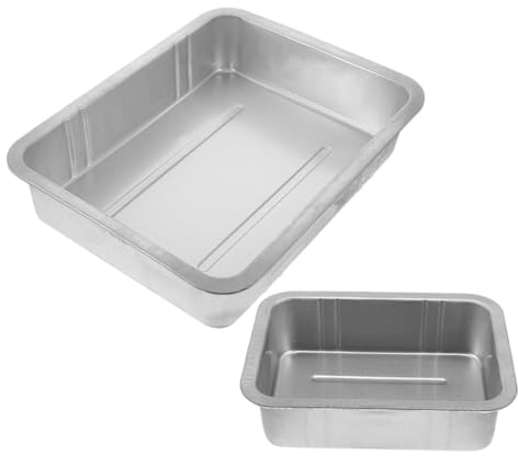 VALICLUD Bandeja de Drenaje de Aceite Metálica Reforzada Tamaño Pequeño y Grande Bandeja de Aceite para Recogida y Mantenimiento Automotriz Resistente a Derrames y Fácil de Limpiar para