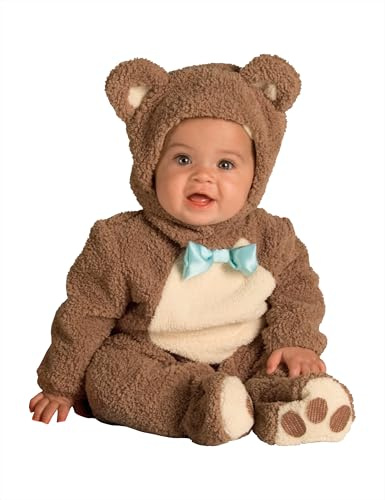 Rubies Déguisement d'ours pour bébé avec Bonnet, Taille 1-2 Ans, Officiel, Carnaval, Anniversaire, fête, Halloween
