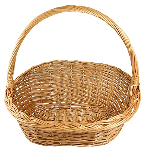 EDESMA Geschenkkorb Weidenkorb Präsentkorb/Größe 3 (L42 x B18/32 x H40 cm)