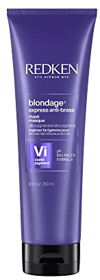 Redken Blondage Express Anti-Brass Mask – For Blonde Hair, 8.5 Fl Oz