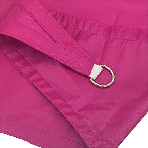 WWYL Sombrilla De Vela, Vela Shade Rectangular, Jardín, Al Aire Libre del Partido Terraza Toldo Toldo 98% UV Protección De La Horca, La Cuerda. (Rosa roja,6 x 6 m)