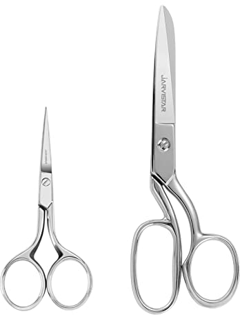 JARVISTAR Profi 8-Zoll Stoffschere mit 4-Zoll Stickschere,Schneiderschere Textilschere Scharf aus Edelstahl Nähschere Lederschere für Home,Schneiderinnen,Kleidung, Textilien, Leder, Jeansstoff,Seide