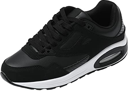 JOMIX Scarpe da Ginnastica Uomo Sneaker Sportive Corsa Running Scarpe Casual per Correre Camminare Trail Trekking NU138-2 (Nero Bianco, 40)