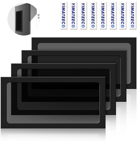 YIMATEECO PC-Dammfilter 280mm, 4st Magnetiskt Antidammnylonfläktfilter för Datorfodral PC Datorkylfilter (Nyl, 140x280mm, 4 stycken, svart)