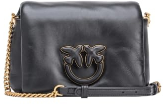 Pinko Love Click Puff Baby Sheep Nappa Leather Buckle, Nap Donna, Z99B Nero Limousine Block Color, One Size