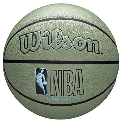 Wilson NBA Forge Plus Eco Indoor/Outdoor Basketball - Size 7-29.5, Green