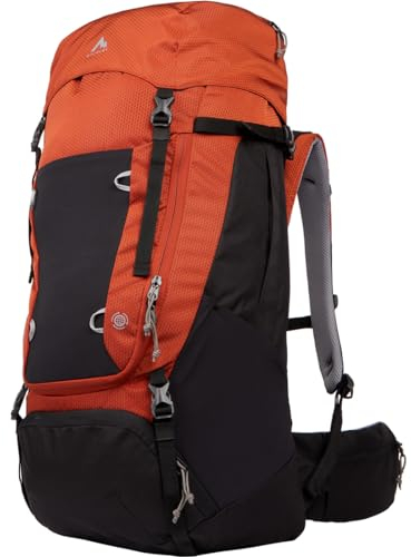 McKINLEY Unisex Make Ii Trekkingrucksack, Rot Rost/Schwarz Nacht