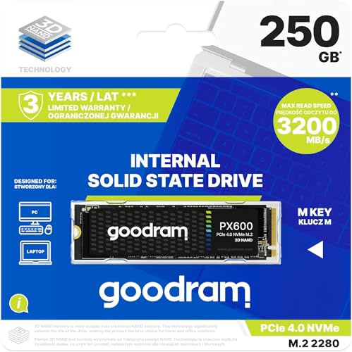 GoodRam SSD PX600 250GB PCIe 4x4 M.2 2280