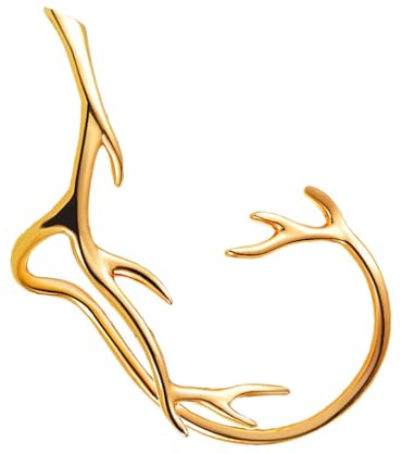 DEARMAMY Pendientes Tipo Ear Cuff Diseño De Ramitas Sencillas Clip Decorativo Oreja Pendientes De Moda Para Mujer