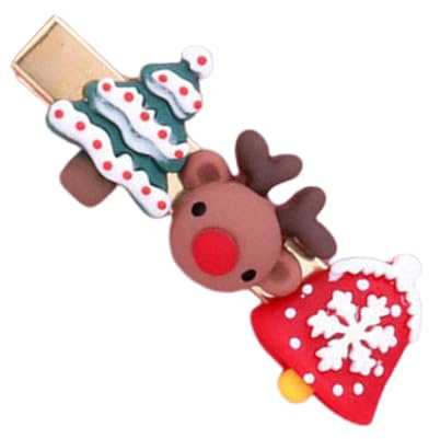 Horquillas de Navidad para niñas, pinza de pelo de Navidad Papá Noel,Pasadores de clips lindos navideños para niños | Accesorios navideños para el cabello, pasadores navideños para peinar el cabello p