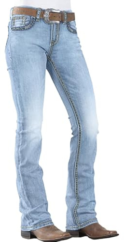 PEIHOT Women's Jeans 90s Mid Waisted Bootcut Jeans Stretchy Straight Leg Jeans Boot Cut Denim Pants