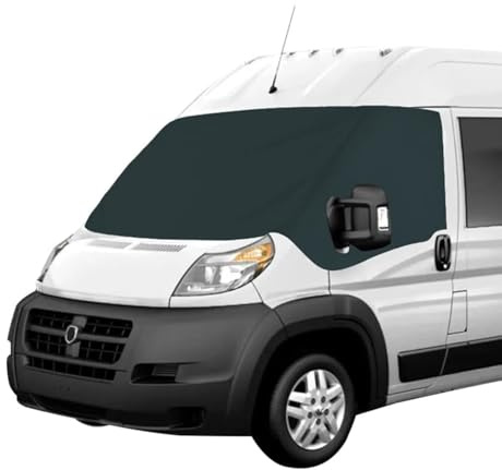 Parasole Auto Esterno in Tessuto Oxford 600D per Fiat Ducato 2006-2025, Copriparabrezza per Camper con Protezione Gelo e UV, Parasole Esterno per Auto